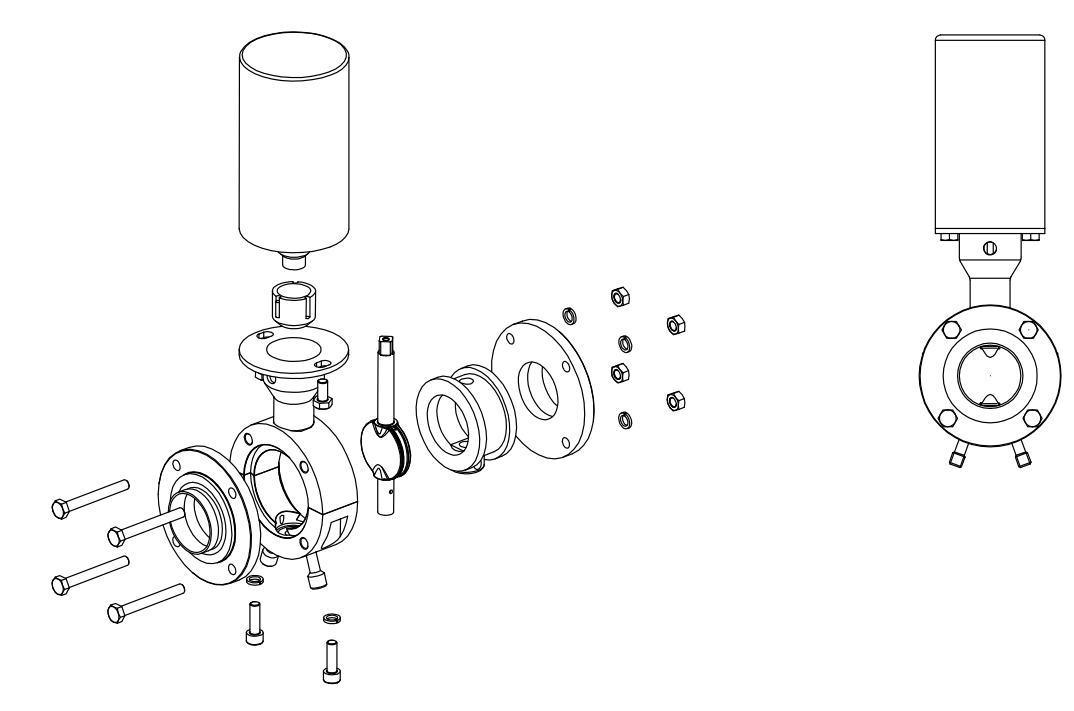 Mixproof Sanitary Butterfly Valve
