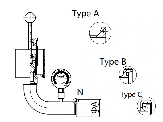 Bunging Pressure Regulator With Pressure Gauge