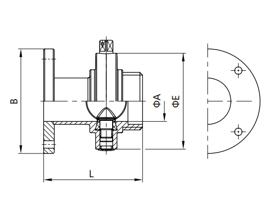  Butterfly Valve (Male x Flange Type C)