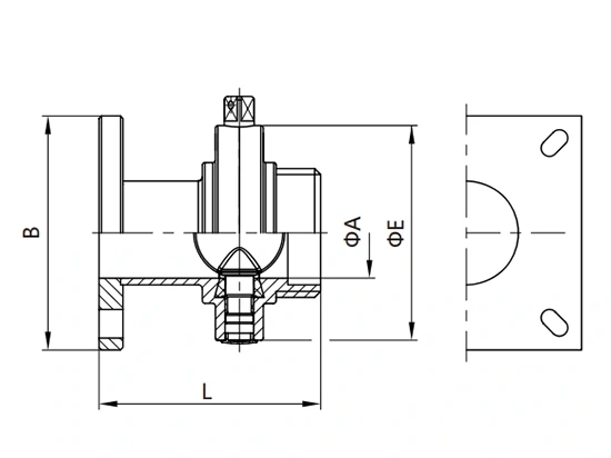  Butterfly Valve (Male x Flange Type A)