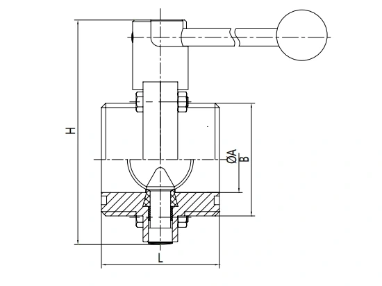 SMS Sanitary Butterfly Valve