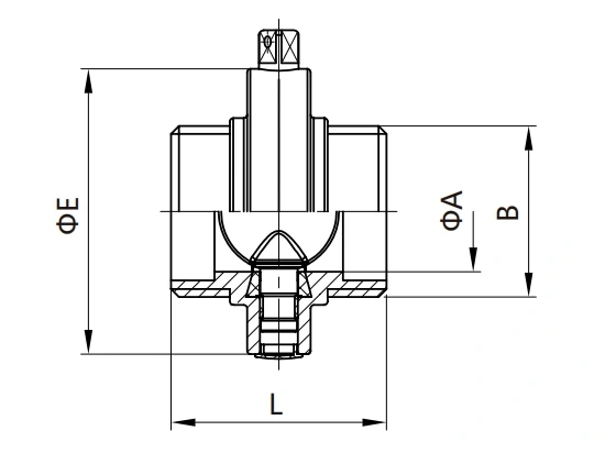  Butterfly Valve, Male Threaded