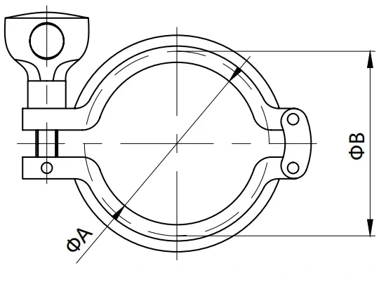 Sanitary Double Hinged Clamp