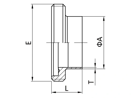 DIN 11864 and DIN 11853 Aseptic Screwed Union