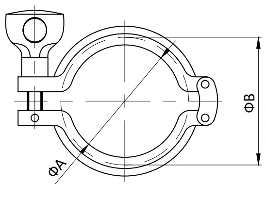 Sanitary Double Hinged Clamp