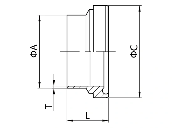 DIN 11864 and DIN 11853 Aseptic Screwed Union