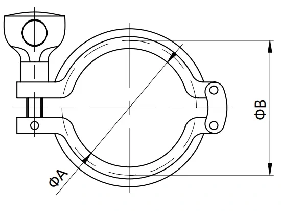 Sanitary Double Hinged Clamp