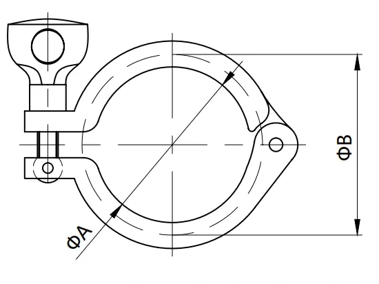 Sanitary Single Hinged Clamp