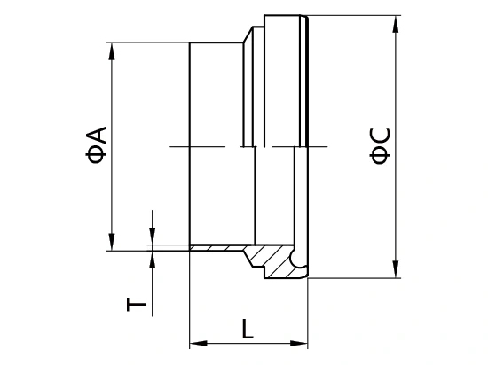 DIN 11864 and DIN 11853 Aseptic Screwed Union