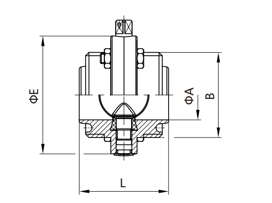 Manual Butterfly Valve, Male Threaded Ends