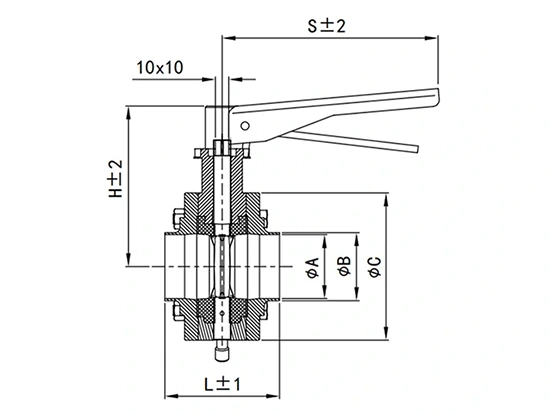 Mixproof Sanitary Butterfly Valve
